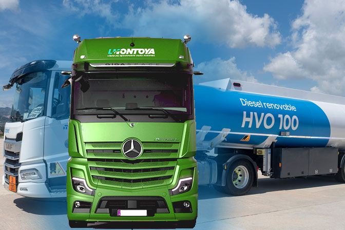 Transporte y logística sostenible y baja en emisiones con vehículos de combustible HVO100